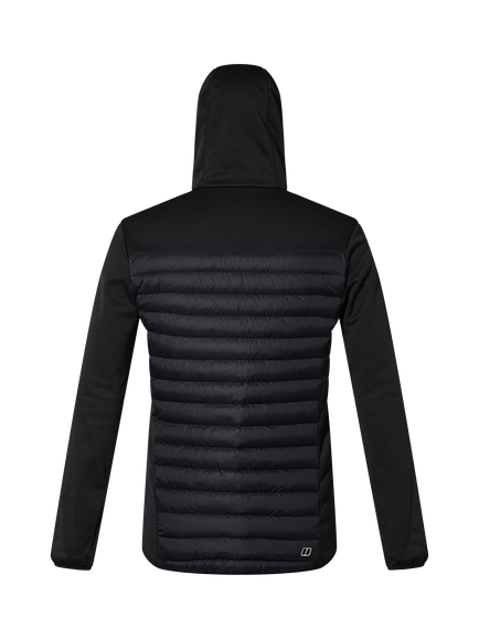 Berghaus Men's Hooded Hybrid Puffer Jacket, Jet Black - view 2, Jet Black