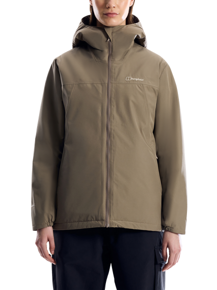 Berghaus Women's Deluge Pro 3.0 Waterproof  Raincoat, Volcanic Ash, Volcanic Ash