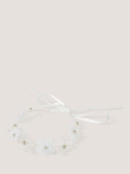 Monsoon Kids' Flower Hair Garland, Silver, Silver