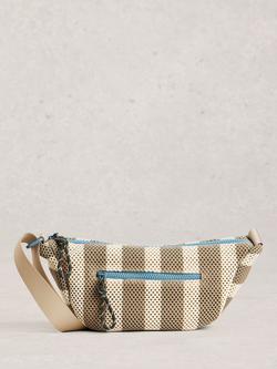 White Stuff Meadow Stripe Crossbody Bag, Natural, Natural