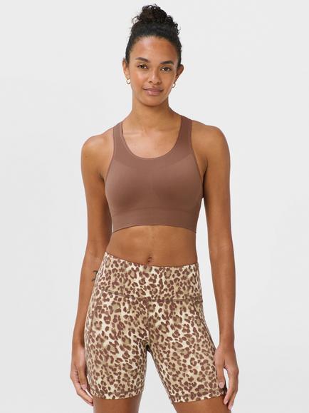 Sweaty Betty Stamina Seamless Sports Bra, Chestnut Brown, Chestnut Brown