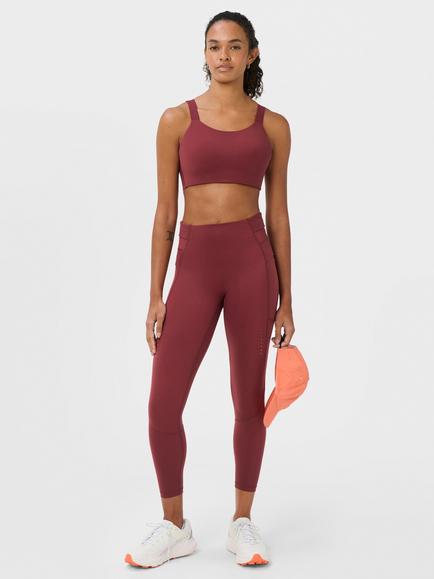 Sweaty Betty Runner's High Sports Bra - view 2, Merlot Red