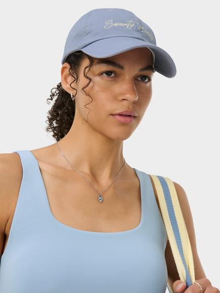 Sweaty Betty Azure Cotton Baseball Cap, Lagunablue - view 2, Lagunablue