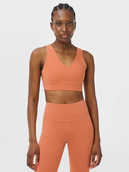 Sweaty Betty Ultimate Studio Voop Yoga Bra, Tuscan Orange