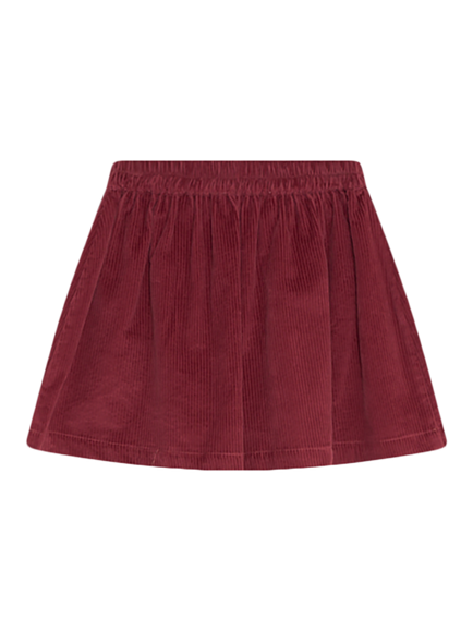 The New Society Kids' Dree Corduroy Ruffle Pocket Skirt, Rumba Red - view 2, Rumba Red