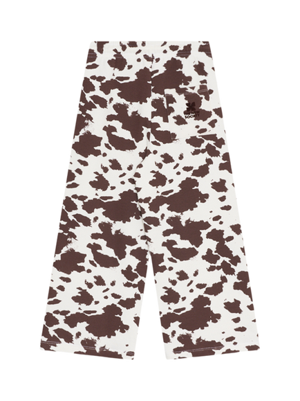 The New Society Kids' Cow Print Drawstring Joggers, Multi - view 2, Multi