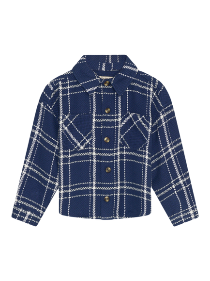 The New Society Kids' Boone Checked Cotton Overshirt, Multi - view 2, Multi