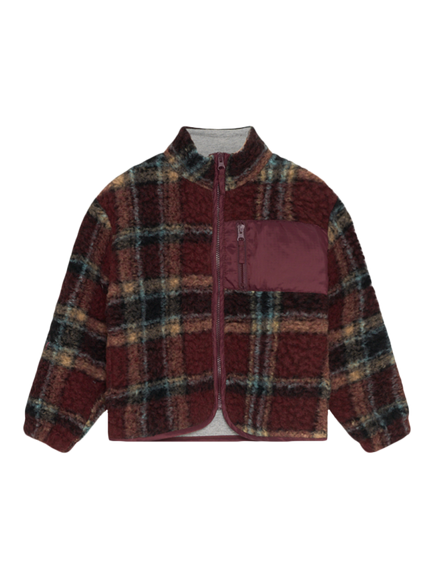 The New Society Kids' Roo Wool Blend Zipped Jacket, Multi, Multi