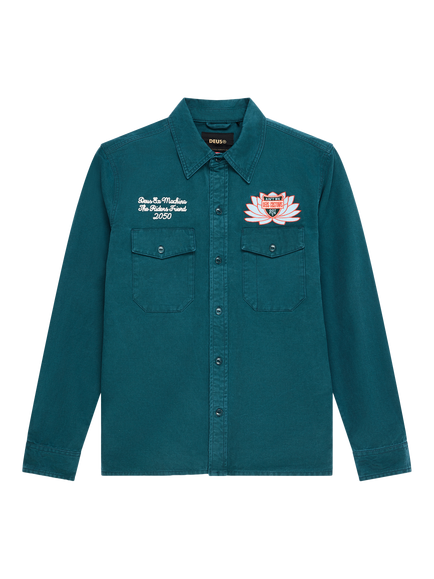 Deus Ex Machina Cotton Sacred Chest Shirt, Racing Green, Racing Green