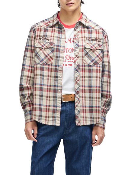Deus Ex Machina Cotton Reality Check Shirt, Natural Check, Natural Check