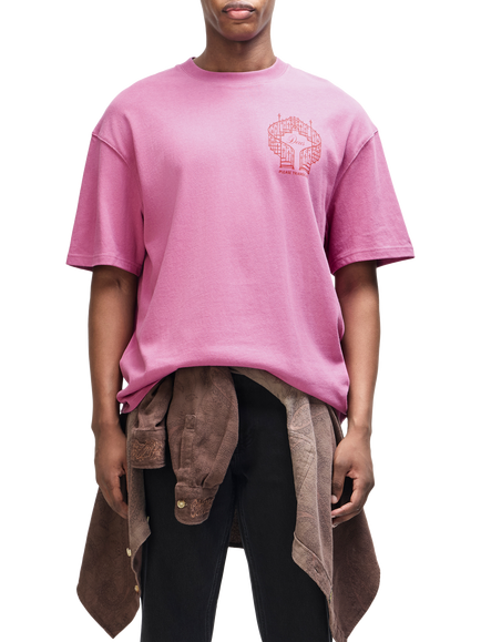 Deus Ex Machina Cotton Upstairs Oversized T-Shirt, Red Violet, Red Violet