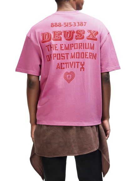 Deus Ex Machina Cotton Upstairs Oversized T-Shirt, Red Violet - view 2, Red Violet