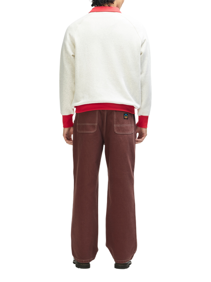 Deus ex Machina All Others Half-Zip Cotton Blend Sweatshirt, Light Grey Marle - view 2, Light Grey Marle