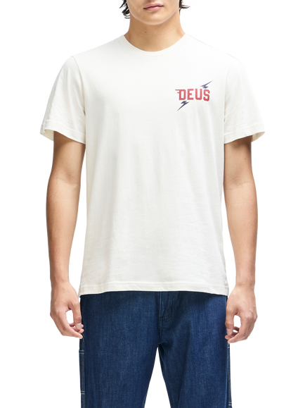 Deus ex Machina Global Spark Cotton Blend Crew Neck T-Shirt, Vintage White, Vintage White