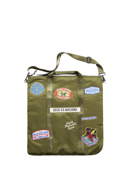 Deus ex Machina Flight Helmet Tote Bag, Olive Green, Olive Green