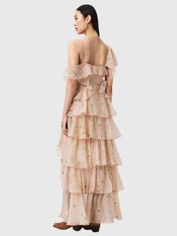 AllSaints Sienna Dress, Pop Pink - view 2, Empoli Pop Pink