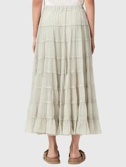 AllSaints Eva Midi Skirt - view 2, Pale Green