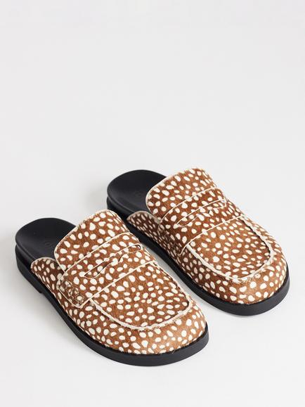 Topshop Addie Mule Loafers, Tan - view 2, Tan