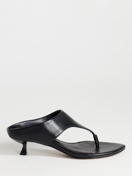 Topshop Nancy Thong Heeled Sandals, Black, Black