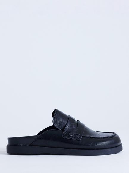 Topshop Addie Mule Loafers, Black, Black
