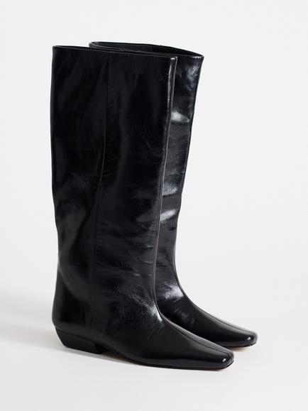 Topshop Pablo Pull On Cowboy Boots, Black - view 2, Black Black