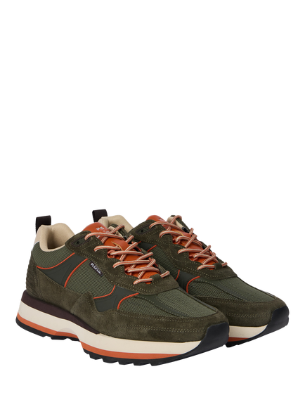 Paul Smith Banks Lace Up Leather Trainers - view 2, Khaki
