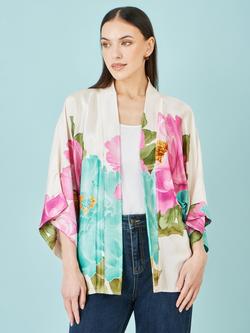 Yumi Floral Print Relaxed Kimono, Multi, Multi