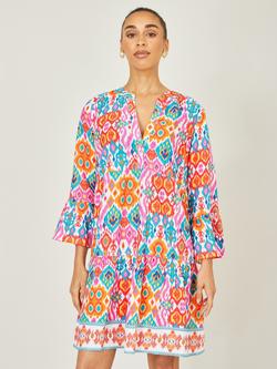Yumi Ikat Print Beach Tunic, Multi, Multi