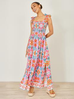 Yumi Ikat Print Maxi Sun Dress, Multi, Multi