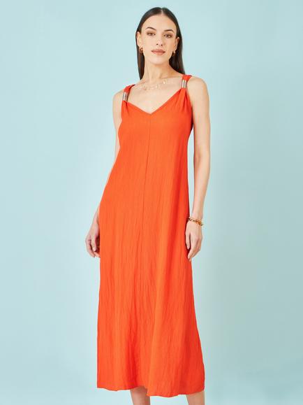 Yumi Maxi Beach Dress, Orange