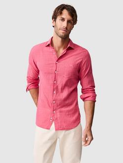 Rodd & Gunn Taupo Bay Cotton Shirt, Geranium, Geranium