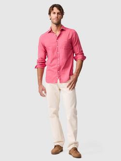 Rodd & Gunn Taupo Bay Cotton Shirt, Geranium - view 2, Geranium