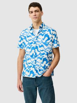 Rodd & Gunn Fireshaw Short Sleeve Cotton Shirt, Ocean, Ocean
