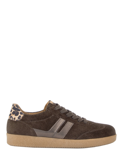 Gabor West Suede Lace Up Trainers, English Brown Lep, English Brown Lep
