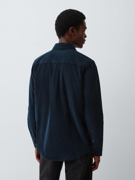 John Lewis Corduroy Shirt, Navy - view 2, Navy