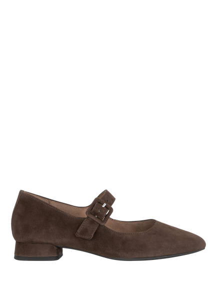 Gabor Iggy Wide Fit Suede Mary Janes, Cacao, Cacao