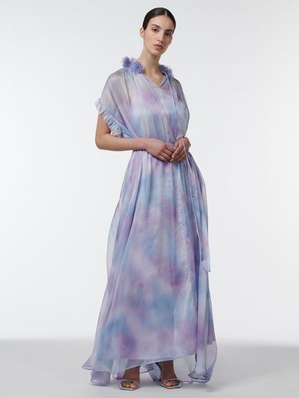 LEEM Blurred Floral Print Short Sleeve Maxi Dress, Multi, Multi