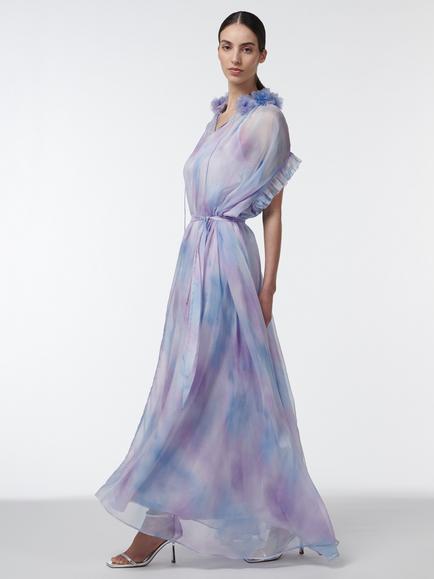 LEEM Blurred Floral Print Short Sleeve Maxi Dress, Multi - view 2, Multi