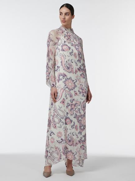 LEEM Shirred Neck Paisley Print Maxi Dress, Multi - view 2, Multi