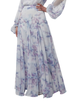 LEEM Blurred Floral Print Maxi Skirt, Multi, Multi