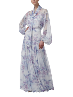 LEEM Blurred Floral Print Maxi Skirt, Multi - view 2, Multi