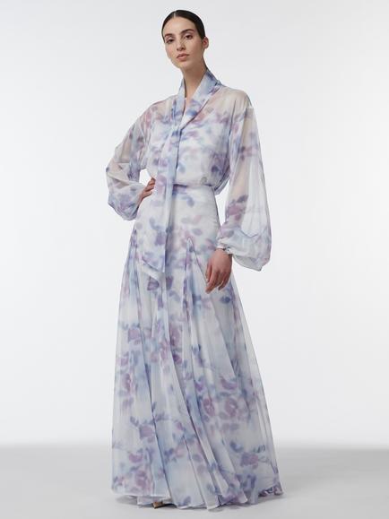 LEEM Blurred Floral Print Maxi Skirt, Multi - view 2, Multi