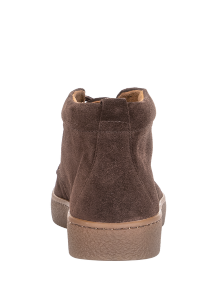 Gabor Sandalwood Wide Fit Suede Hi-Top Trainers, Cacao - view 2, Cacao