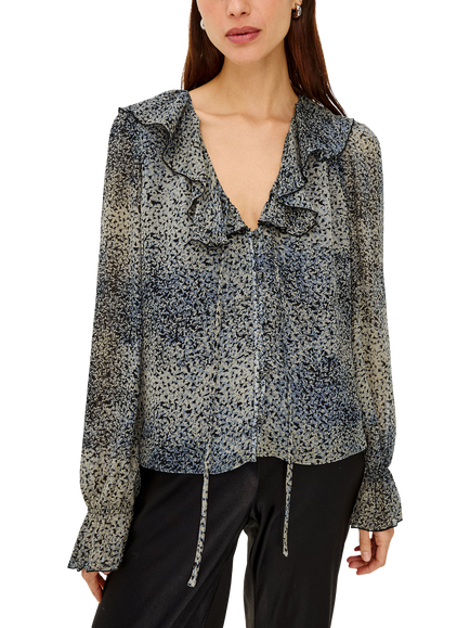 Rails Becky Ruffle Collar Blouse, Green, Green