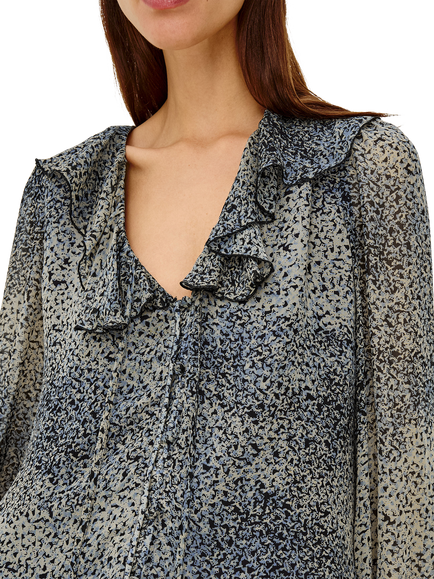 Rails Becky Ruffle Collar Blouse, Green - view 2, Green
