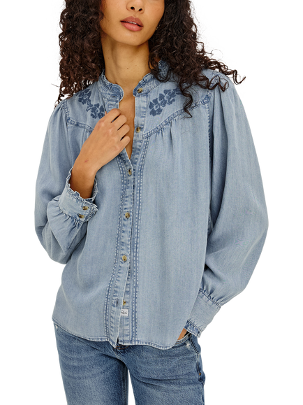 Rails Alanna Denim Shirt, Light Blue - view 2, Light Blue