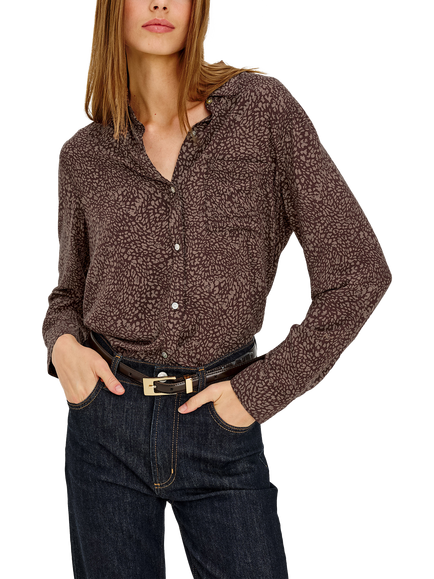 Rails Josephine Animal Print Shirt, Brown/Multi, Brown Multi