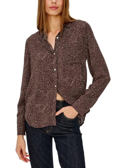 Rails Josephine Animal Print Shirt, Brown/Multi - view 2, Brown Multi