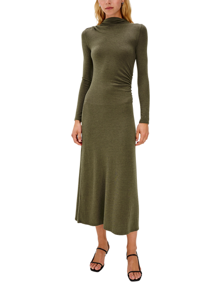 Rails Margaret High Neck Jersey Midi Dress, Green, Green