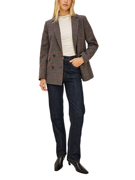 Rails Jac Double Breasted Check Blazer, Brown/Multi - view 2, Brown Multi